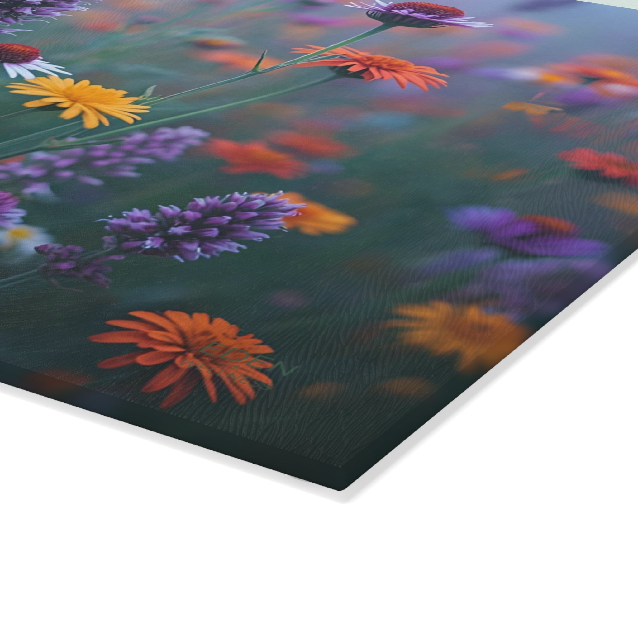 Floral Glass Cutting Board, Kitchen Decor, Gift for Cooks, Unique Serving Platter, Home & Garden, Housewarming Present