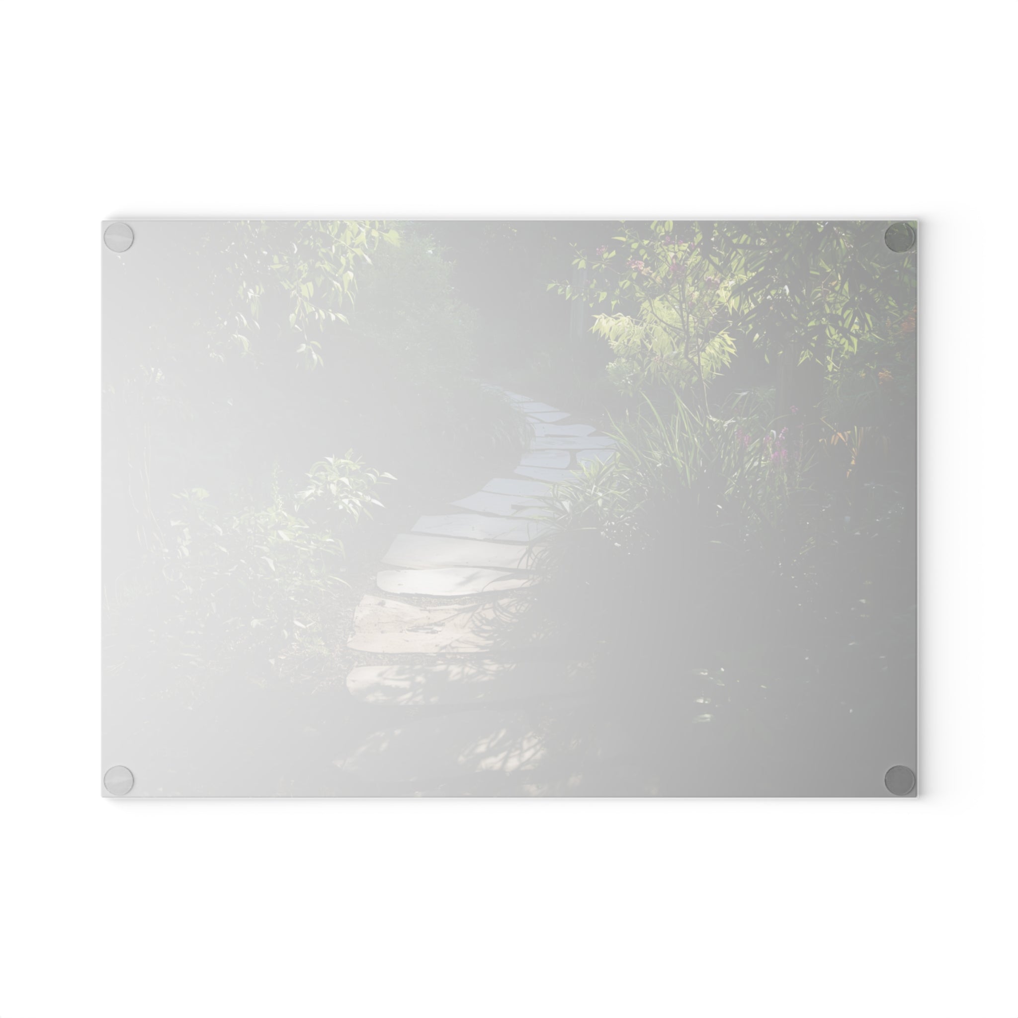 Elegant Garden Path Glass Cutting Board, Kitchen Decor, Gift for Garden Lovers, Housewarming Present, Unique Kitchenware