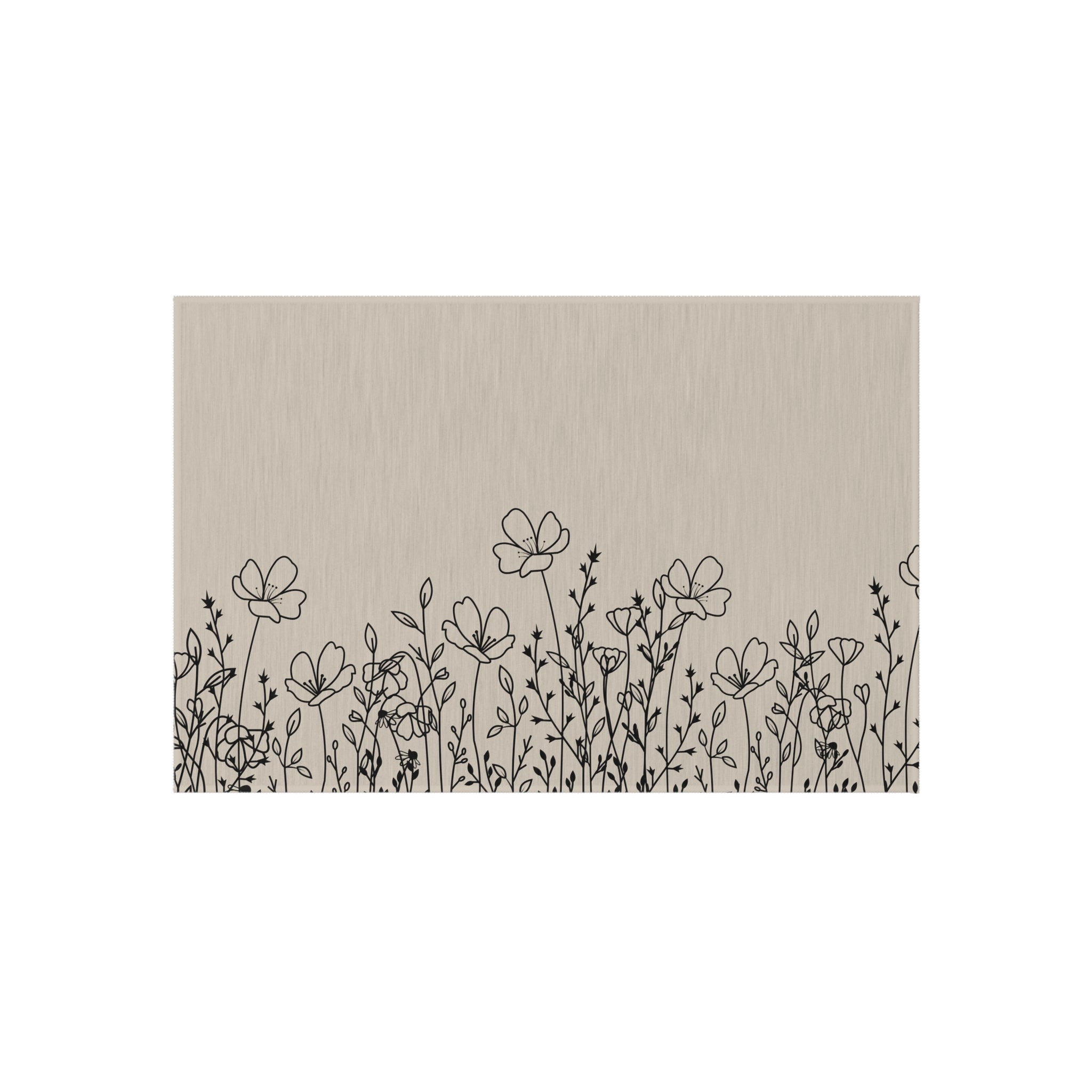 Floral Outdoor Rug - Nature-Inspired Patio Mat for Entertaining and Outdoor Decor