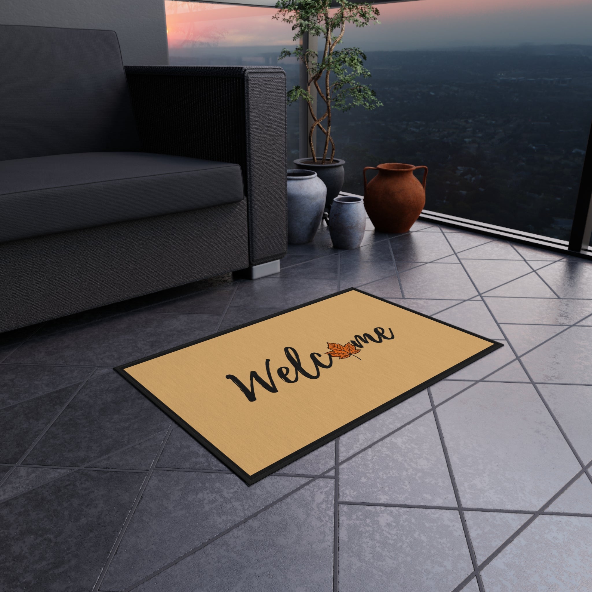 Welcome Fall Outdoor Rug | Seasonal Door Mat for Home Entryway