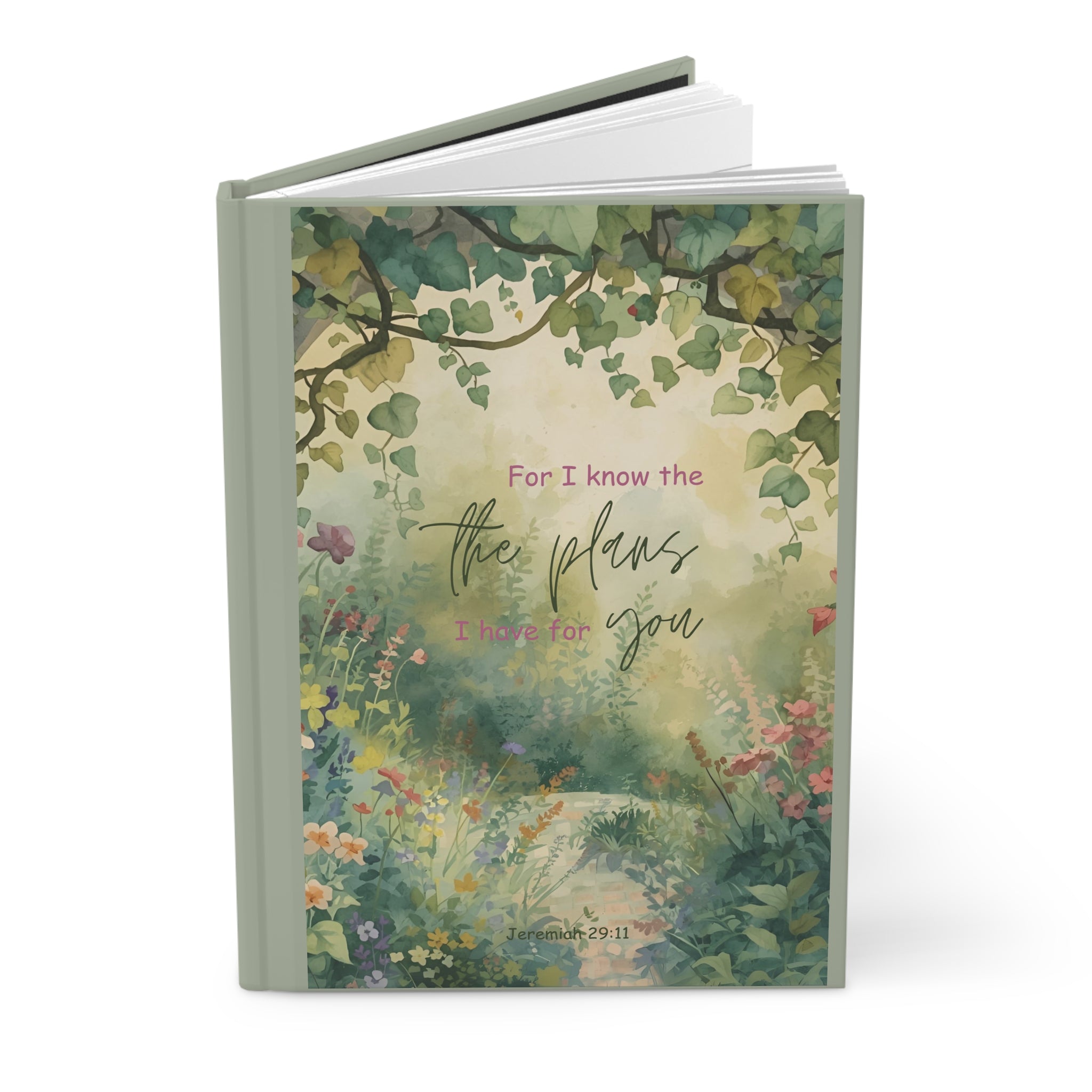 Inspirational Floral Hardcover Journal – Perfect for Journaling, Gratitude, Reflection, Gift for Her, Nature Lovers, Bible Verse Design