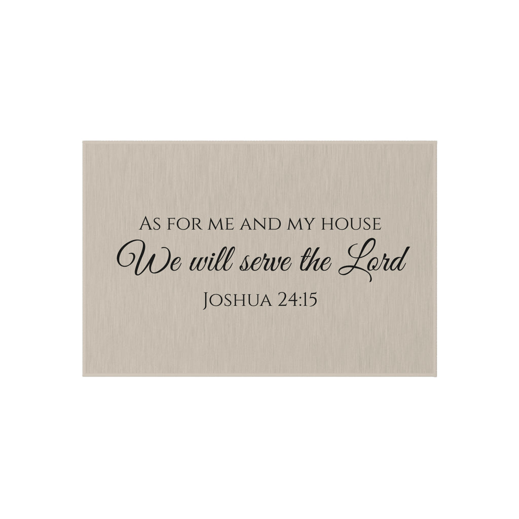 Faith-Inspired Outdoor Rug with Inspirational Quote