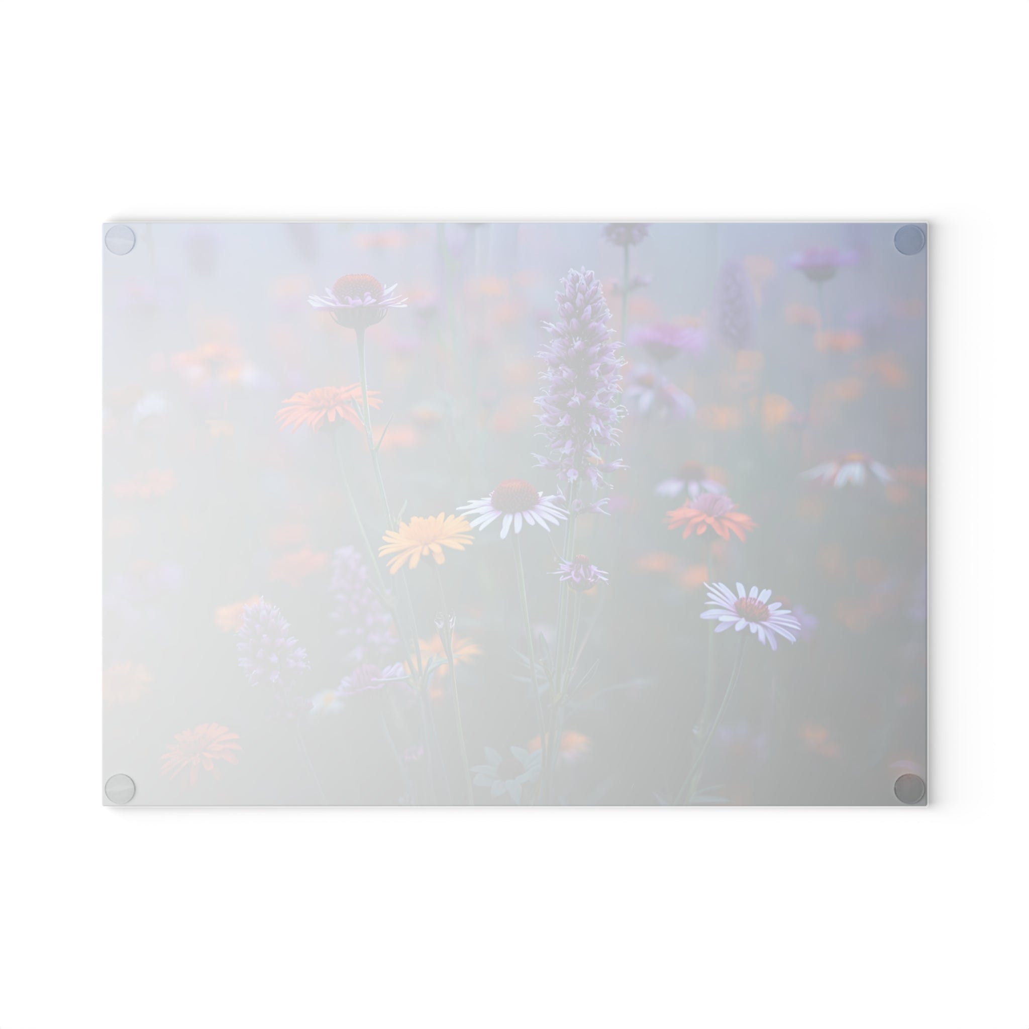 Floral Glass Cutting Board, Kitchen Decor, Gift for Cooks, Unique Serving Platter, Home & Garden, Housewarming Present