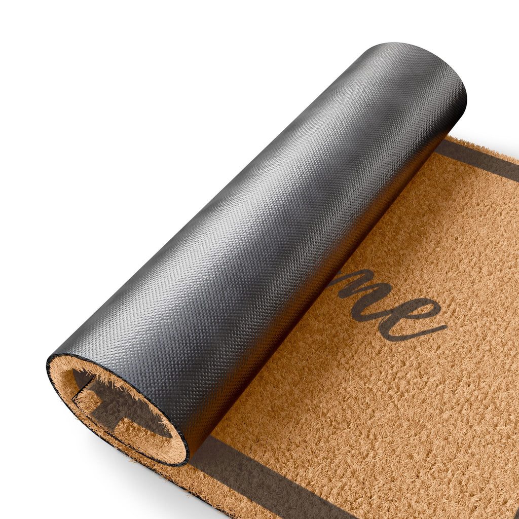 Autumn Leaf "Welcome" Doormat — Rustic Fall Entryway Mat