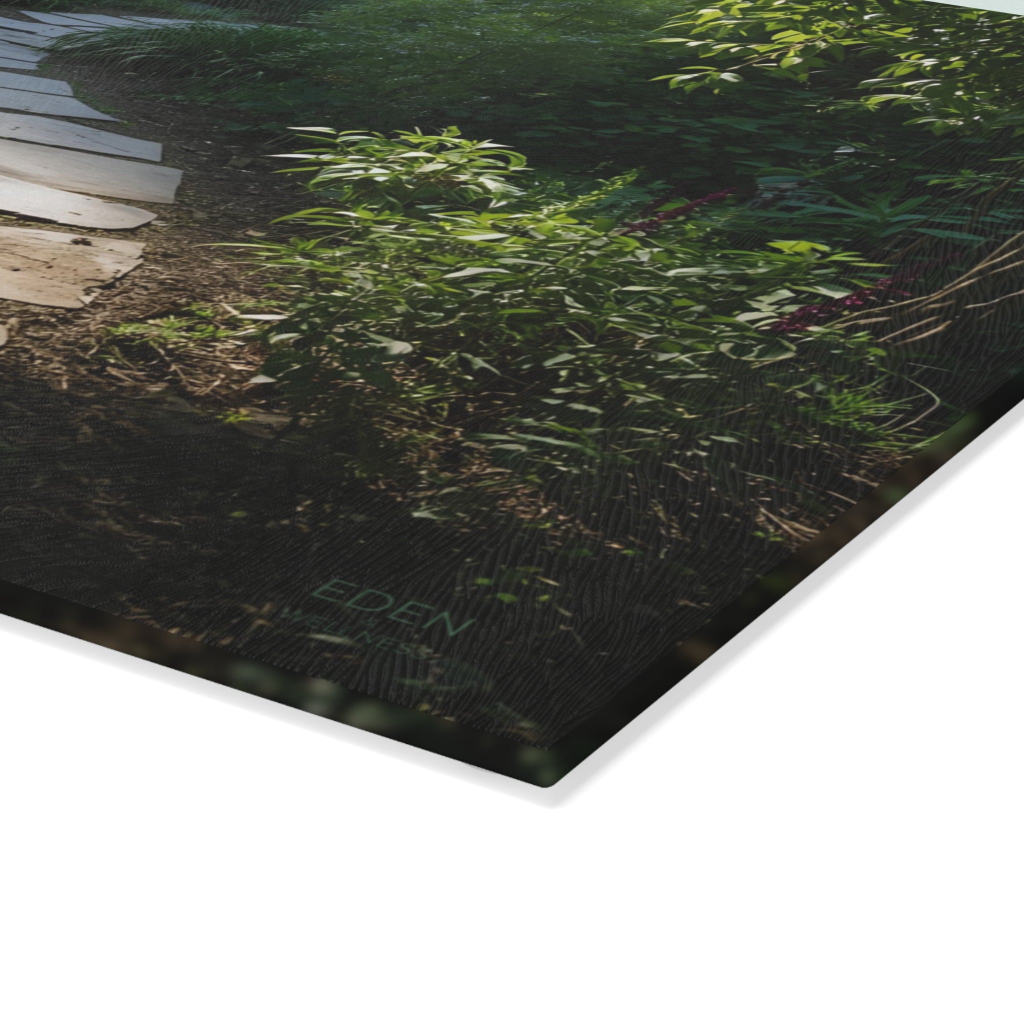 Elegant Garden Path Glass Cutting Board, Kitchen Decor, Gift for Garden Lovers, Housewarming Present, Unique Kitchenware