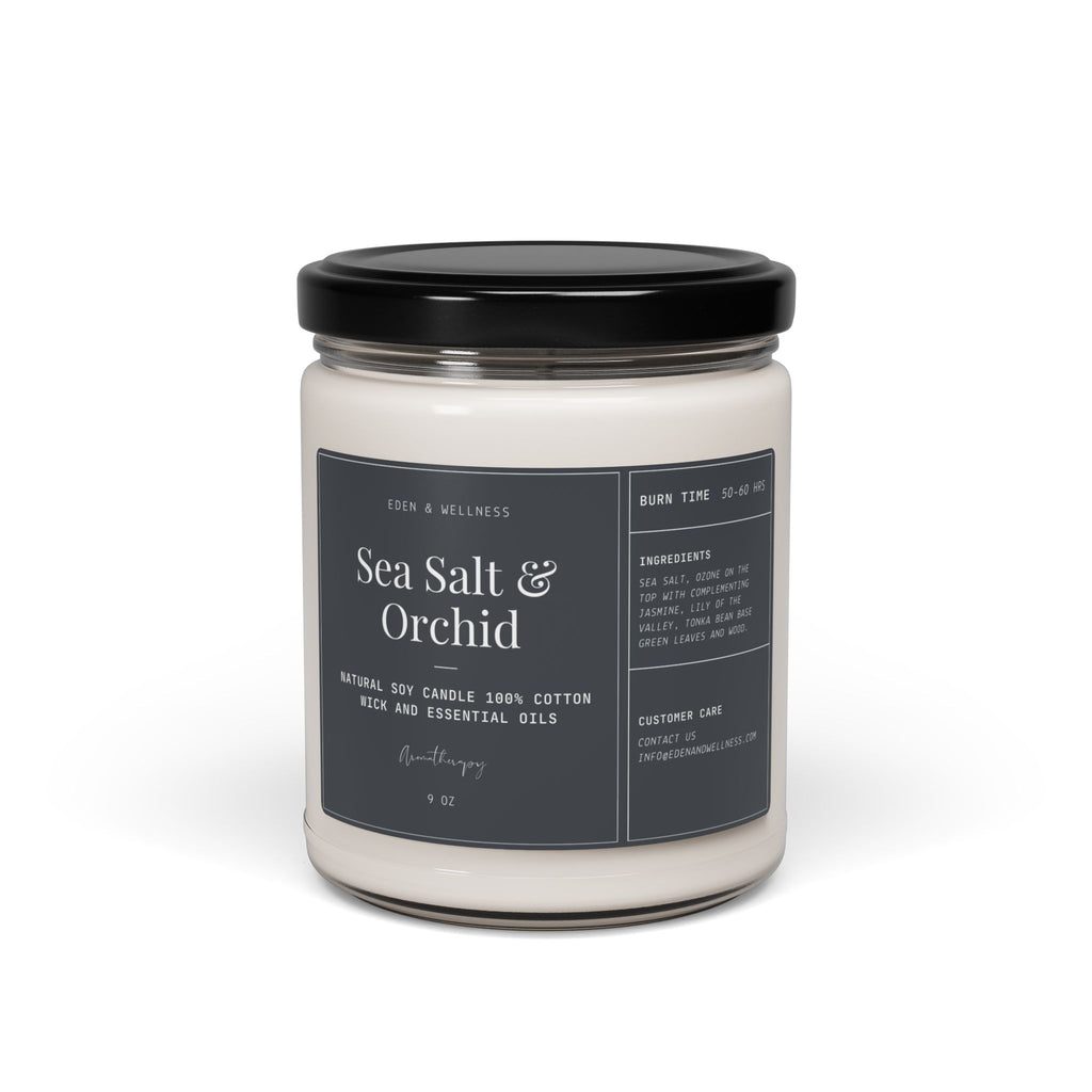 Sea Salt + Orchid Soy Candle -  9oz