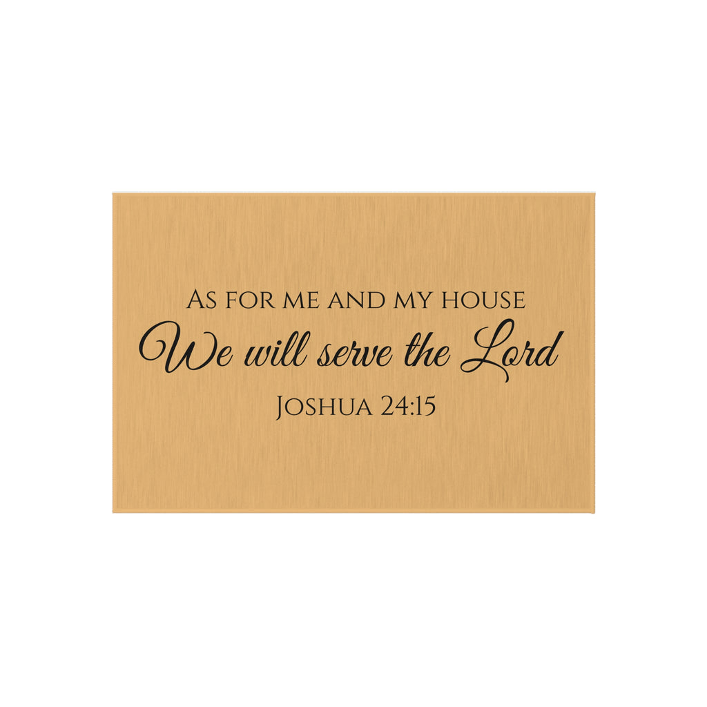 Faith-Inspired Outdoor Rug - "As for Me and My House, We Will Serve the Lord"