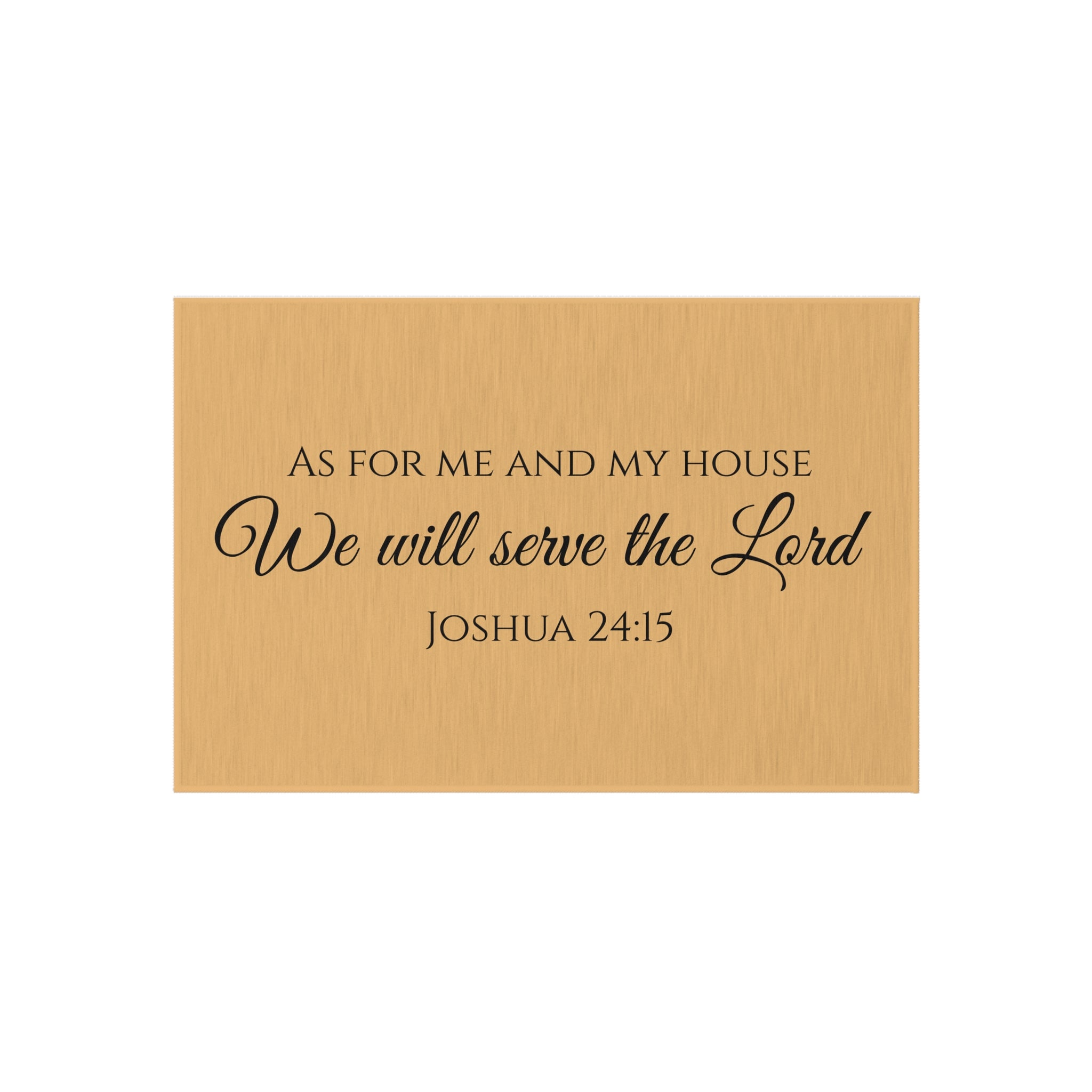 Faith-Inspired Outdoor Rug - "As for Me and My House, We Will Serve the Lord"