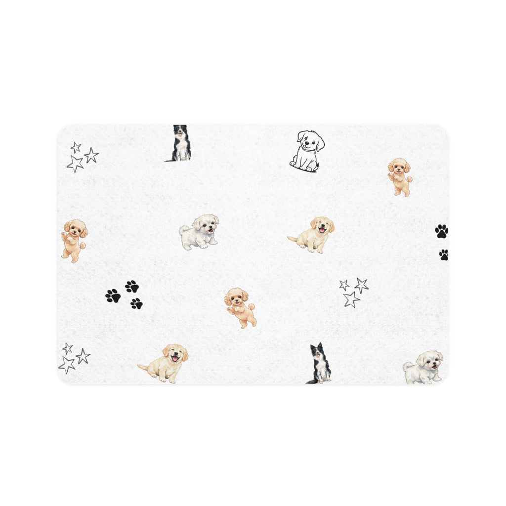 Cute Puppy Design Pet Food Mat